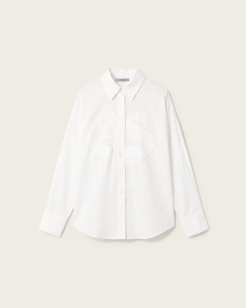 Sparrow Linen Blend Embroidered Shirt
