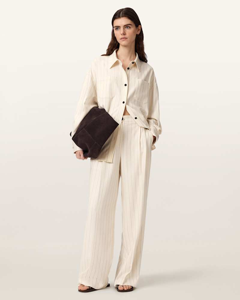 Olga Wide Leg Pleated Trousers