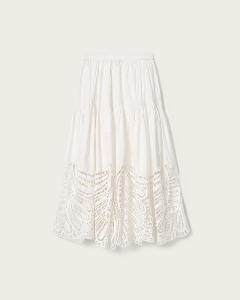 Femi Tiered Cotton Maxi Skirt