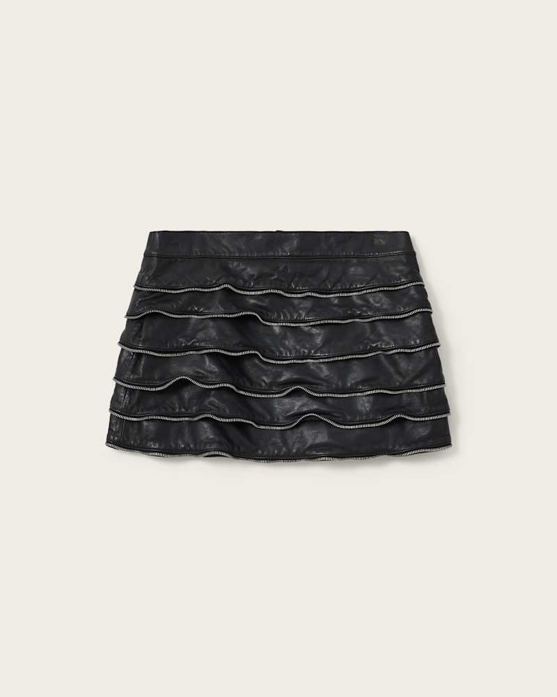 Emara Leather Mini Skirt