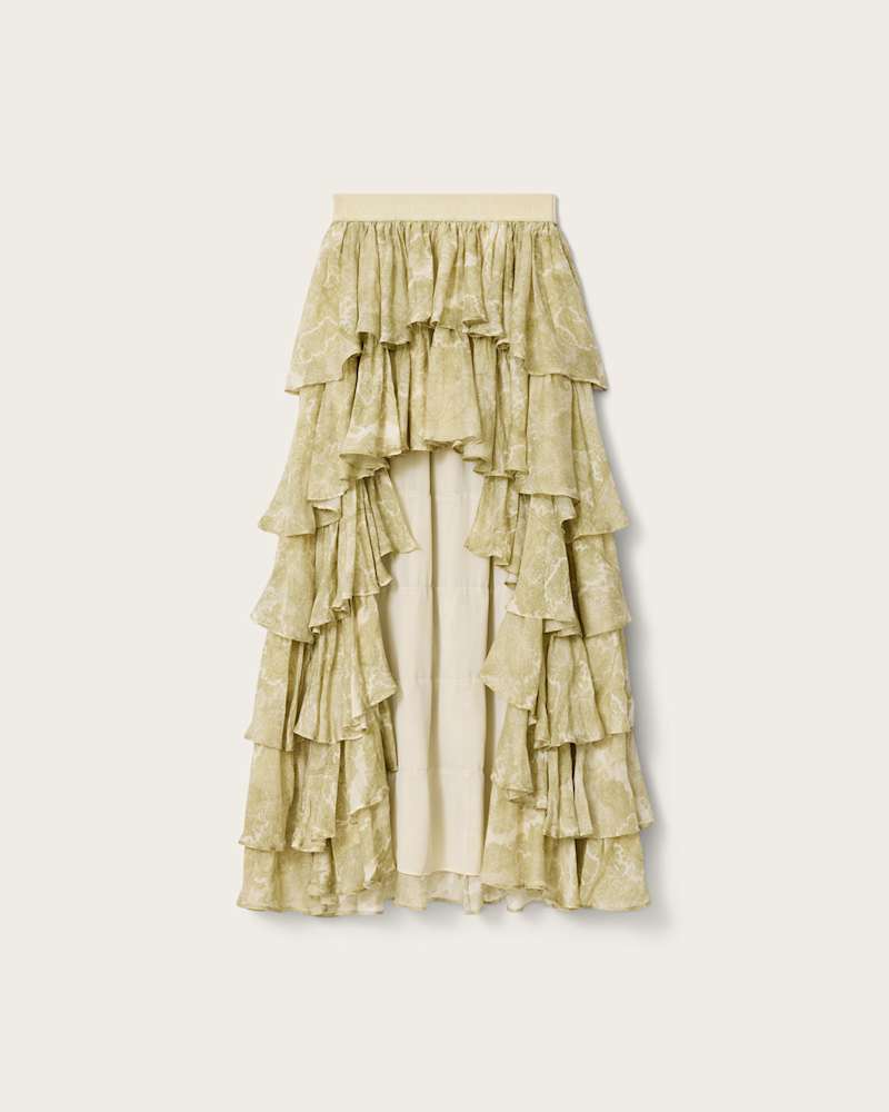 Cavarly Tiered Maxi Skirt
