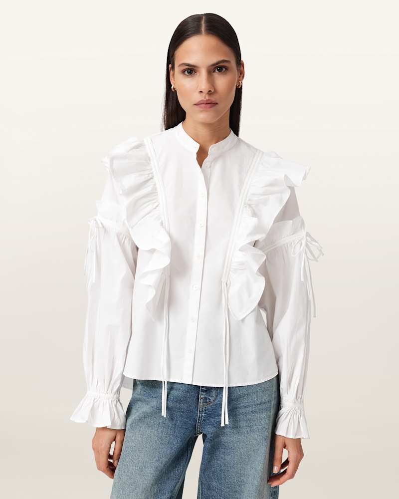 Lulu Ruffled Cotton Shirt