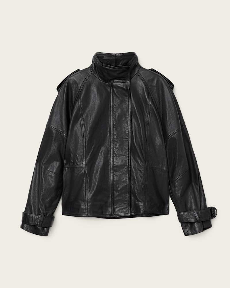 Serne Relaxed-Fit Leather Jacket