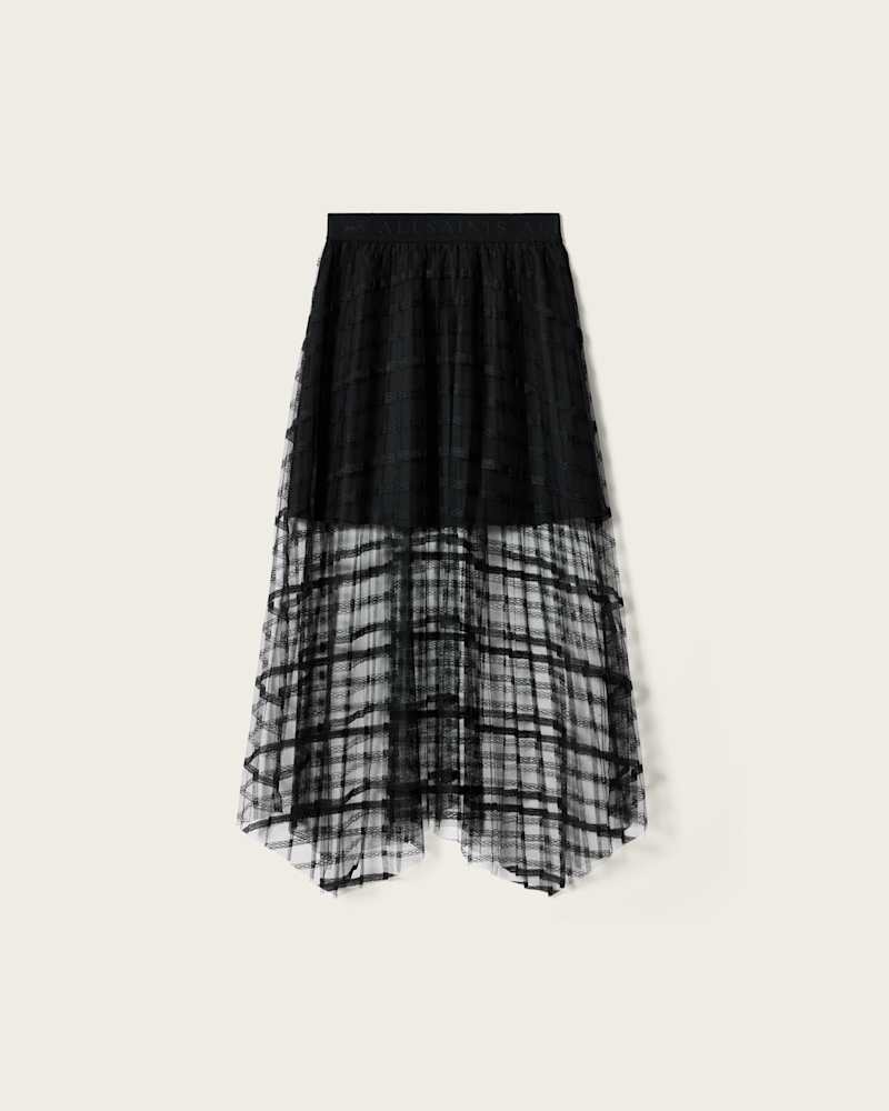 Celia Sheer Overlay Midi Skirt