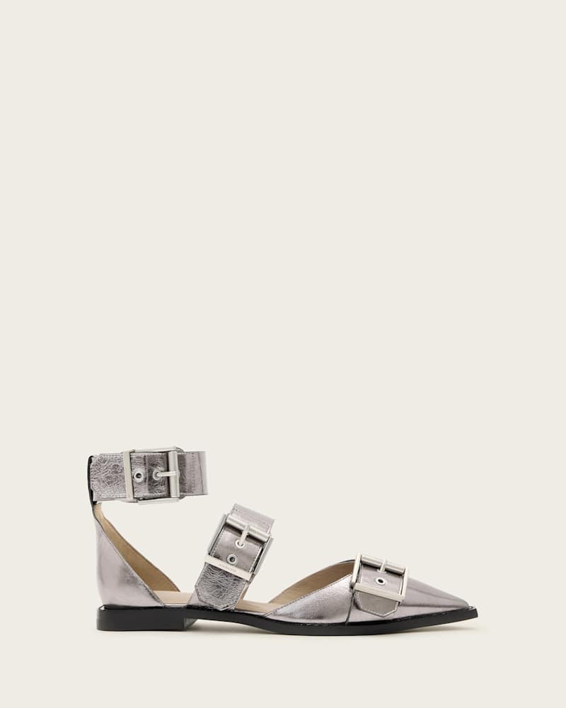 Sutton Metallic Leather Point Toe Shoes