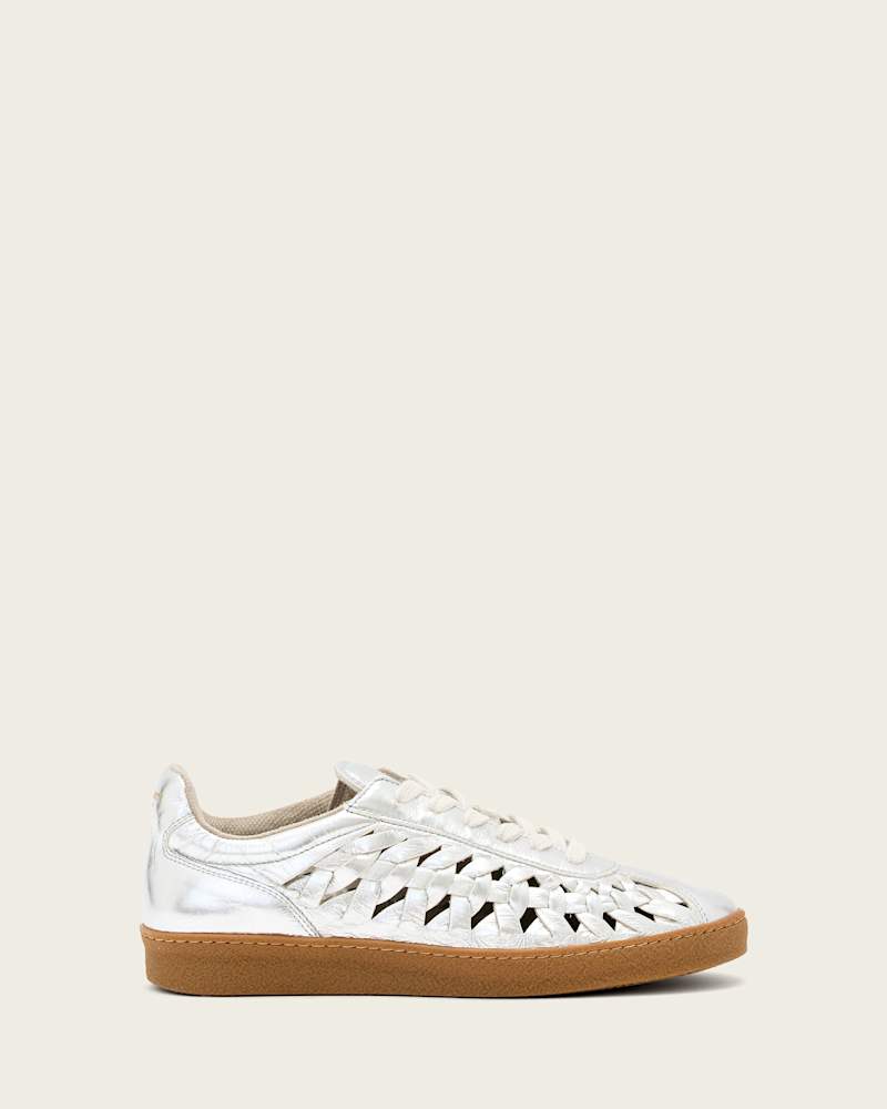 Velma Leather Woven Trainers