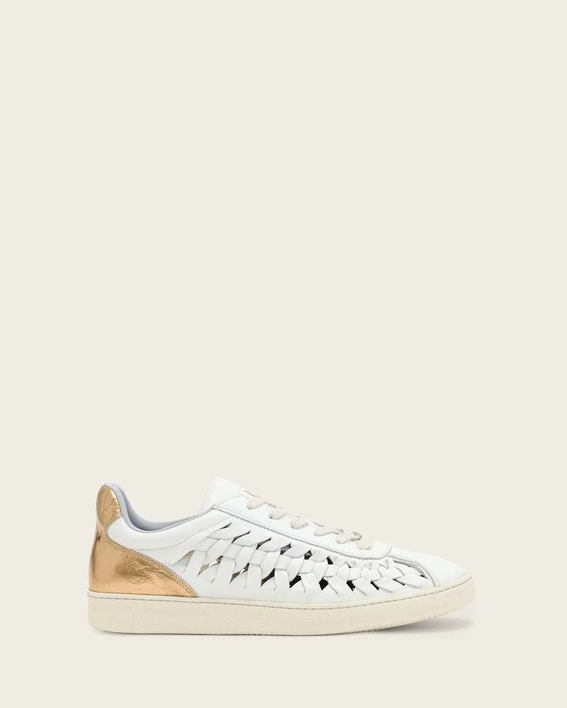 Velma Leather Woven Trainers