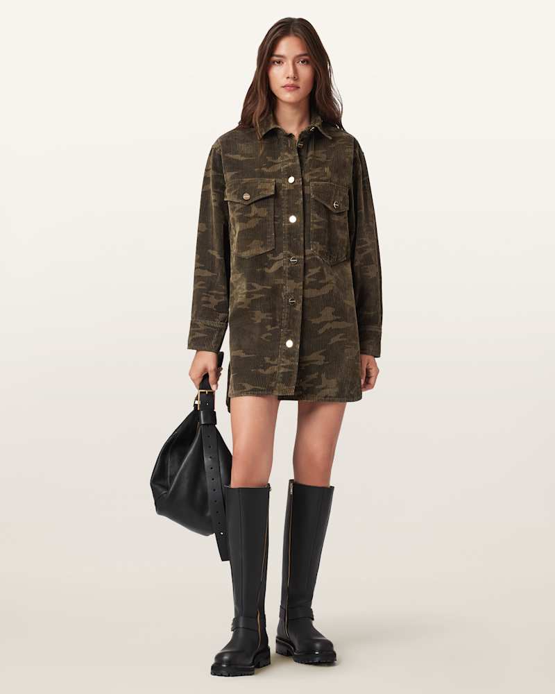 Faye Flocked Oversized Dress