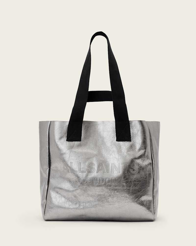 Izzy Metallic Leather Tote Bag