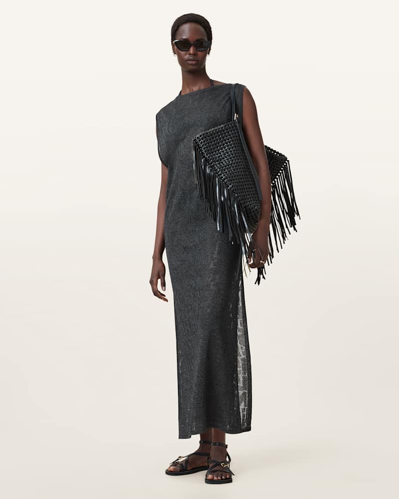 Kaito Jacquard Sleeveless Maxi Dress