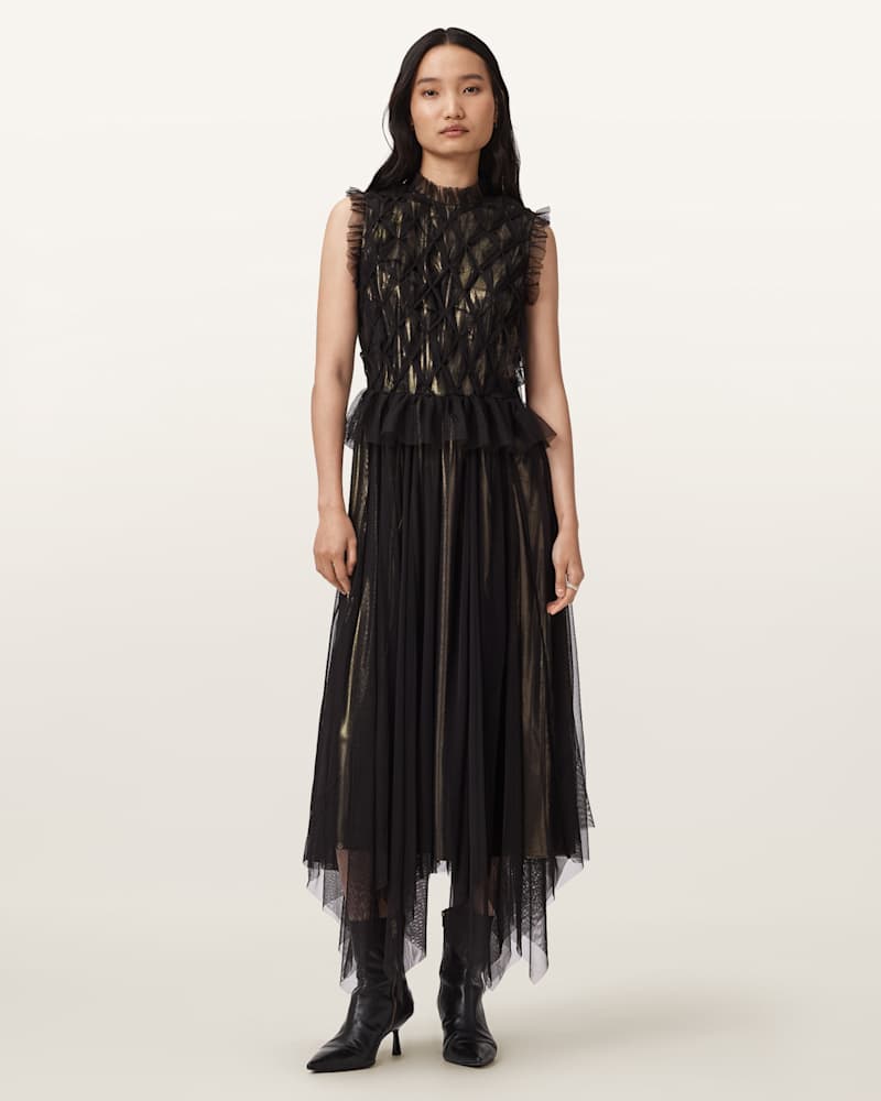 Lola Metallic Midi Dress