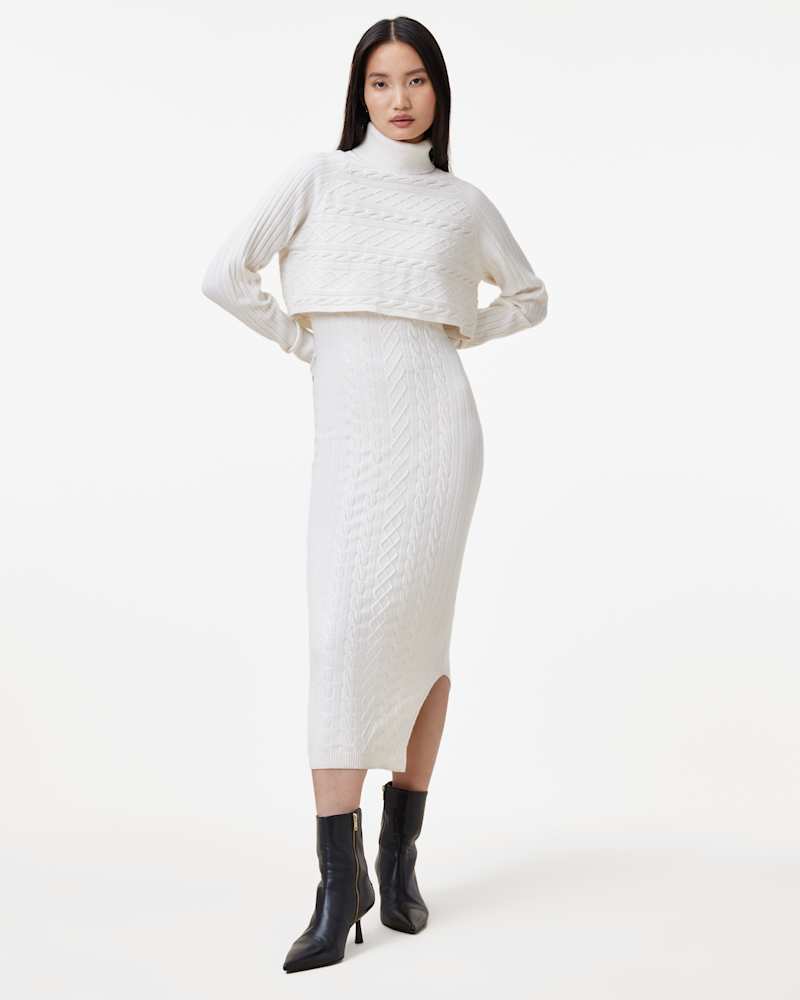 Muriel 2-In-1 Knitted Slim Midi Dress