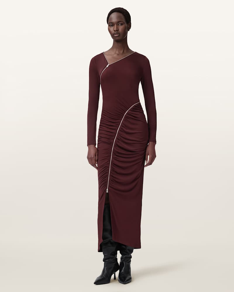 Elsie Zipper Maxi Dress