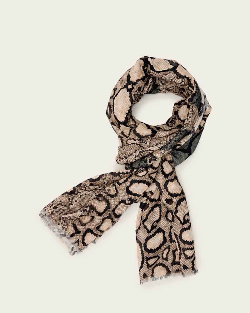 Flow Snake Print Logo Pareo Scarf