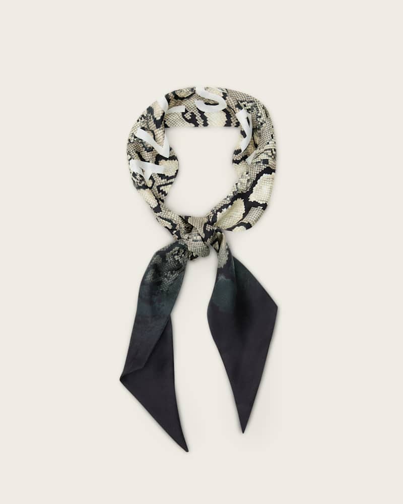 Flow Snake Print Logo Headscarf