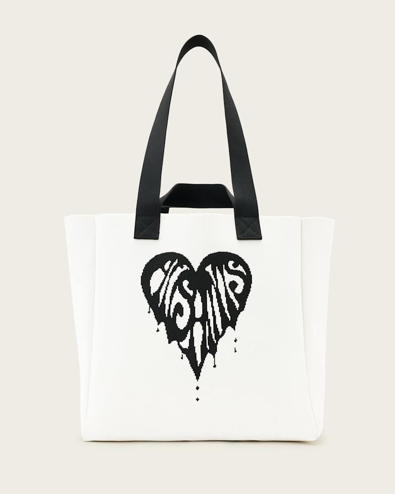 Izzy Heart Large Knitted Tote Bag