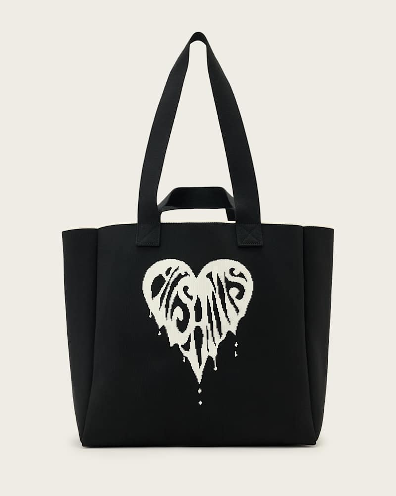 Izzy Heart Large Knitted Tote Bag
