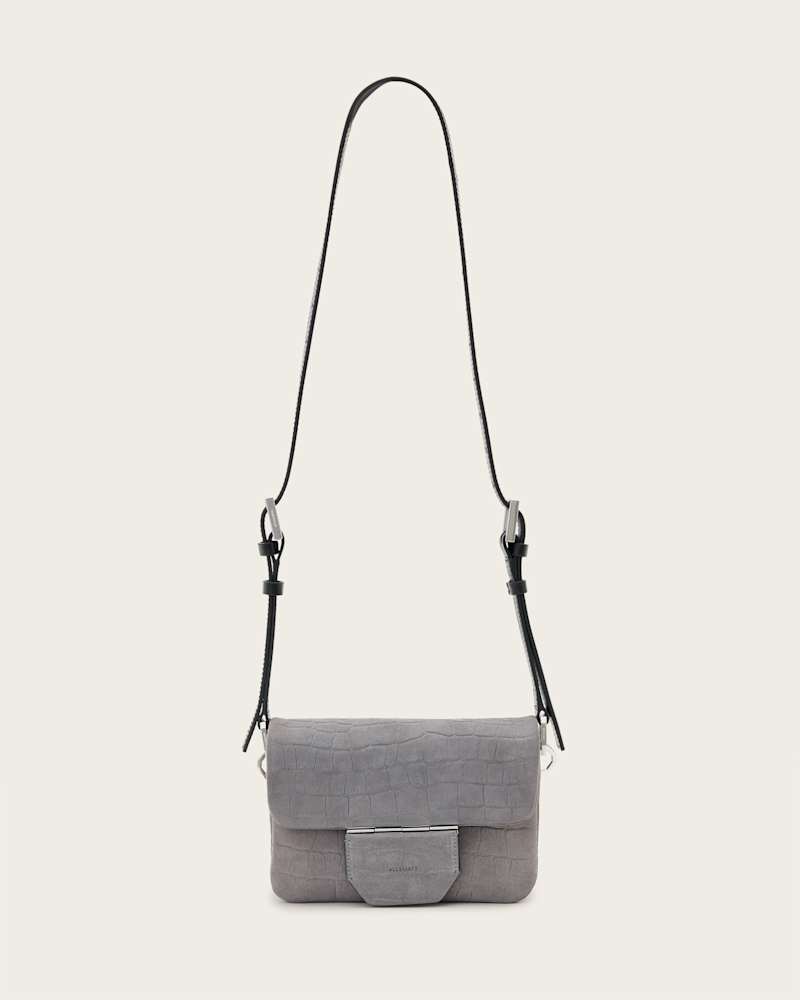 Jupiter Croc-Effect Leather Crossbody Bag