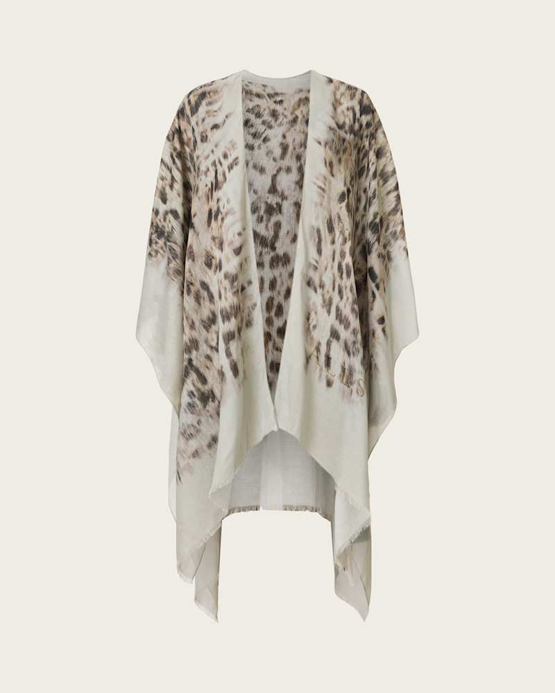 Evia Leopard Print Ruana