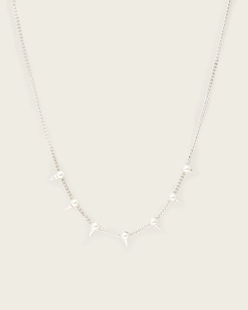 Rue Spiked Pearl Chain Necklace