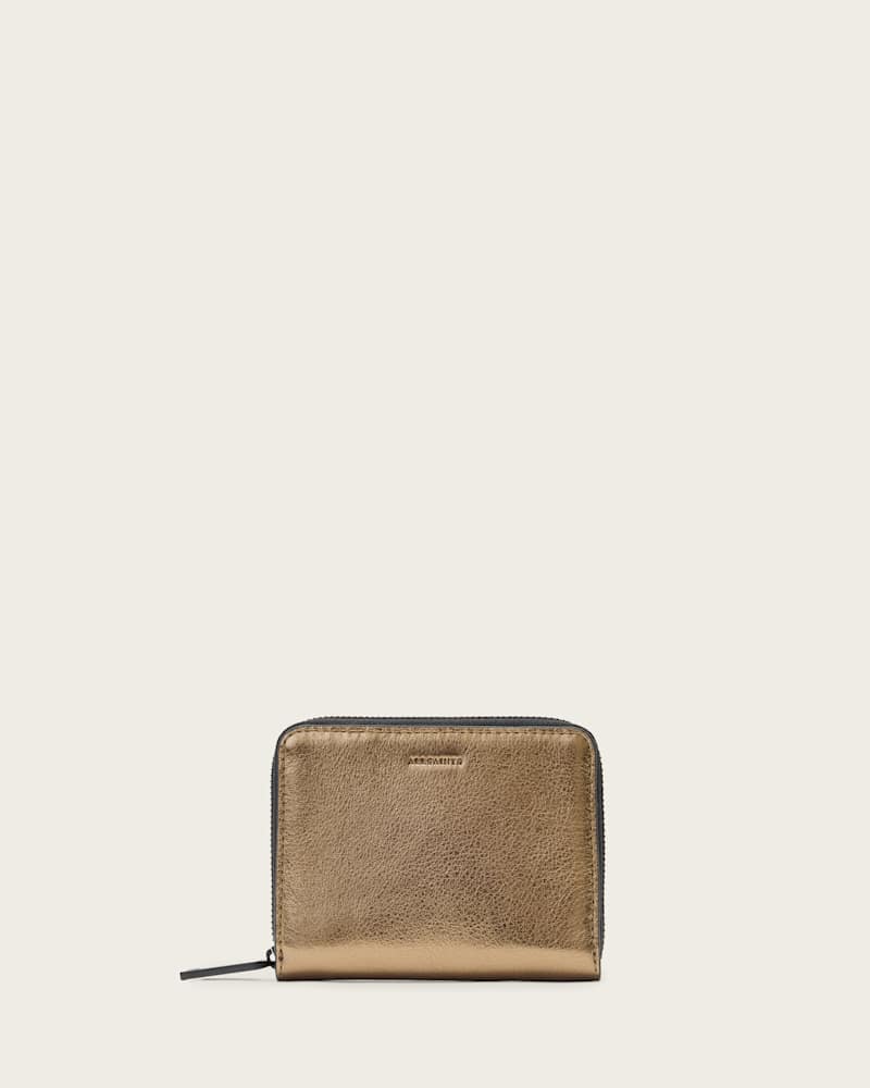 Lena Hex Zip Up Leather Wallet