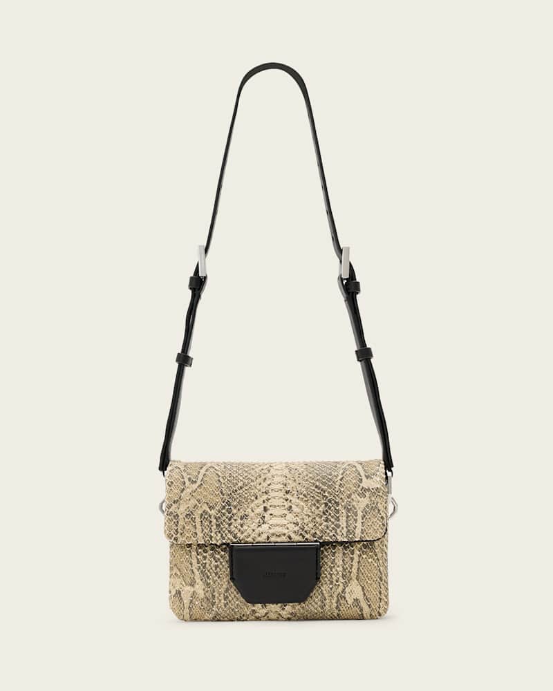Jupiter Leather Snake Crossbody Bag