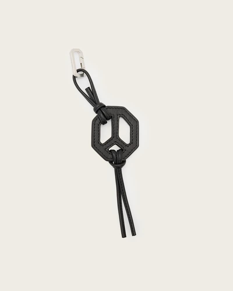 Leather Peace Keyring