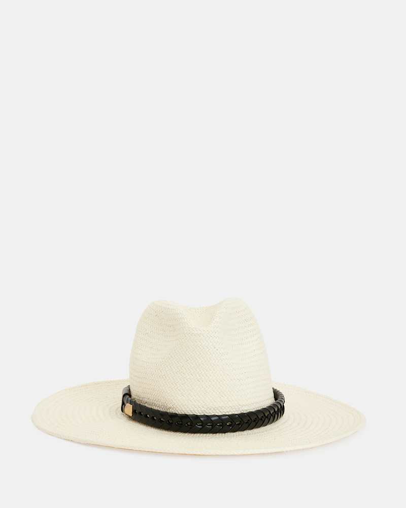 Athena Studded Straw Fedora Hat