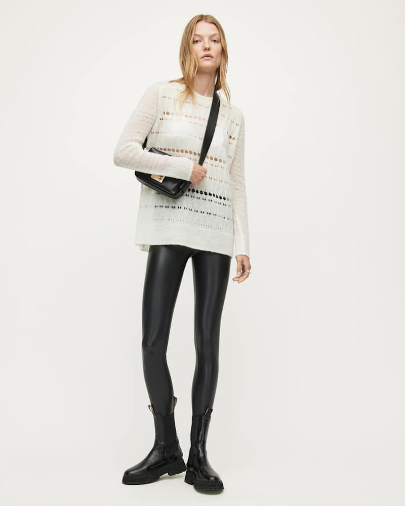 Cora Leather Look High-Rise Leggings