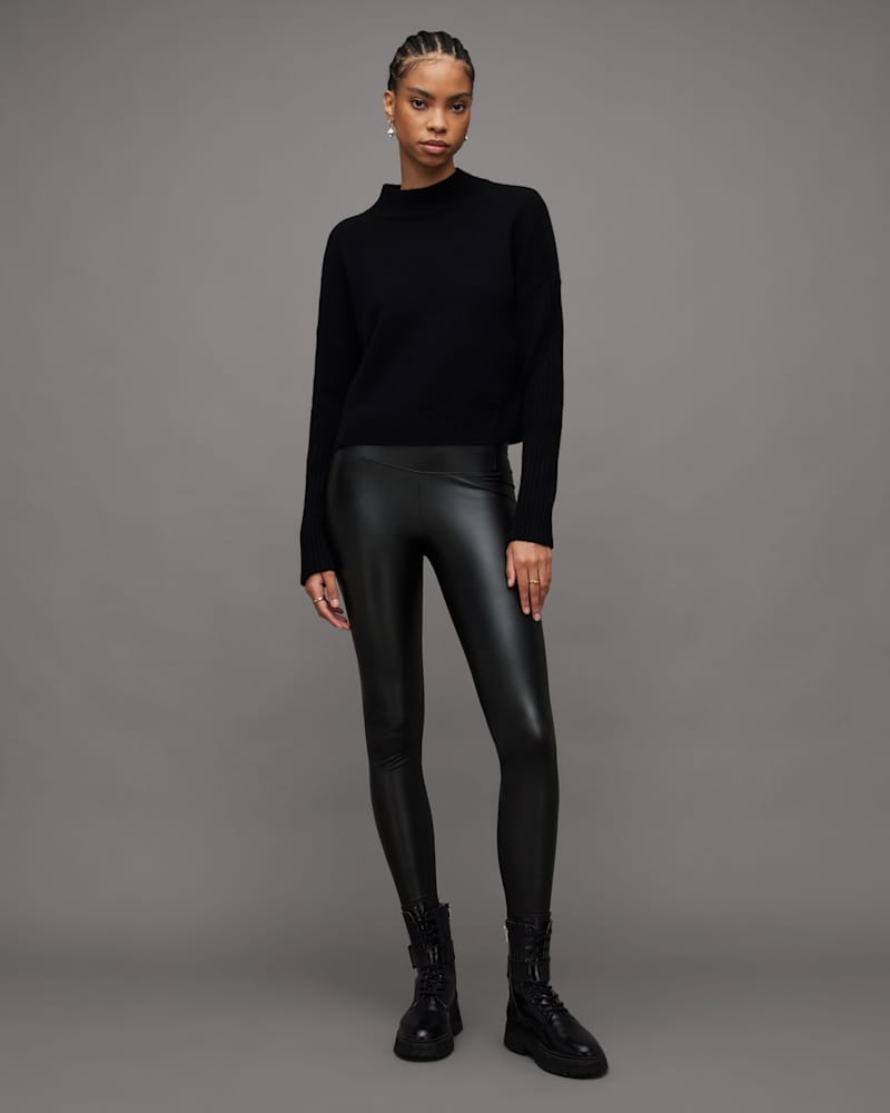 Cora High-Rise Skinny Fit Faux Leggings