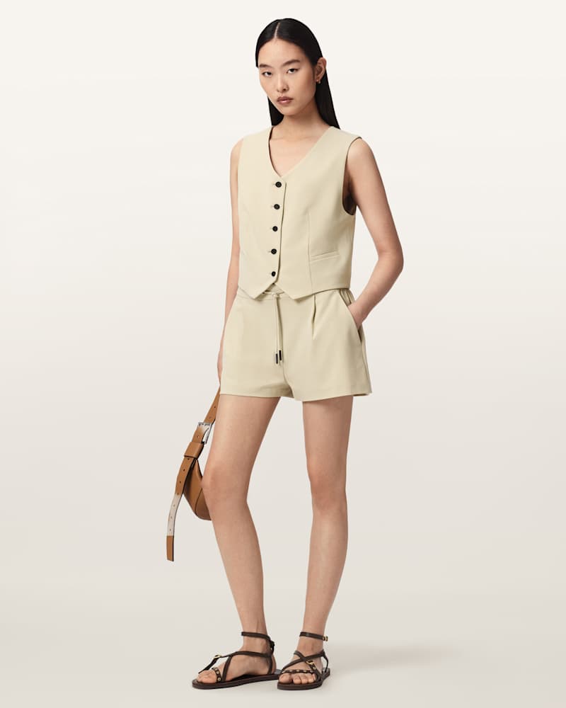 Aleida Drawcord Waist Tailored Shorts