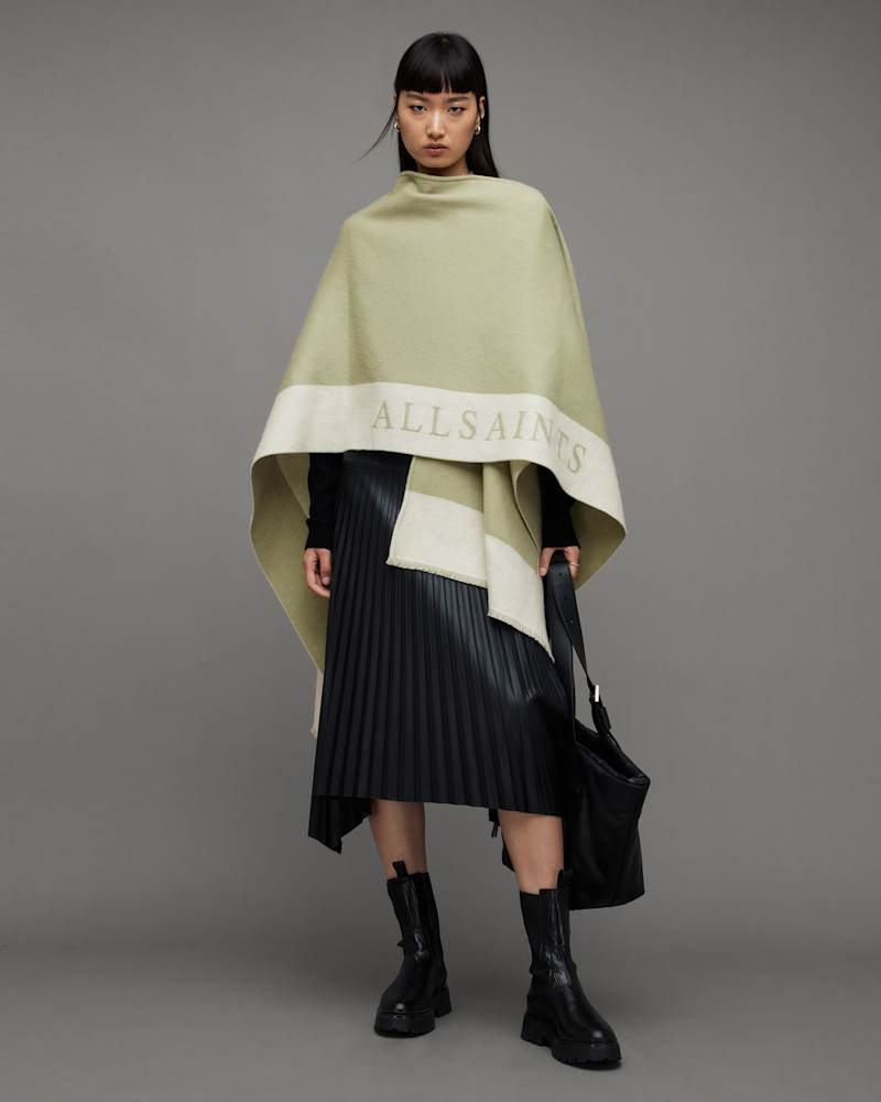 Saints Border Logo Wool Ruana Scarf