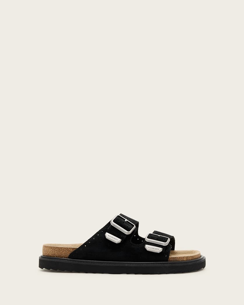 Randal Buckled Suede Sandals
