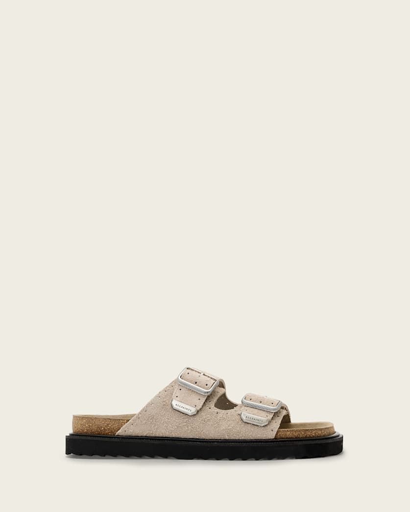 Randal Buckled Suede Sandals