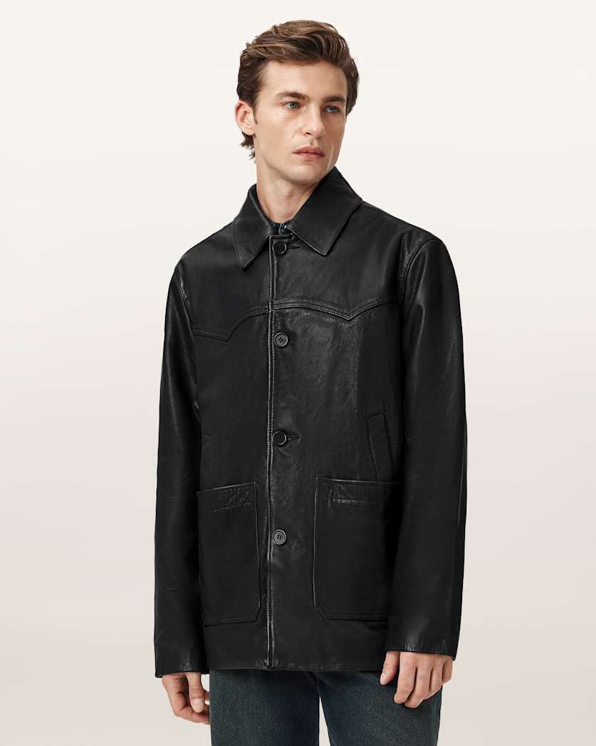 Toulouse Single Breasted Leather Coat