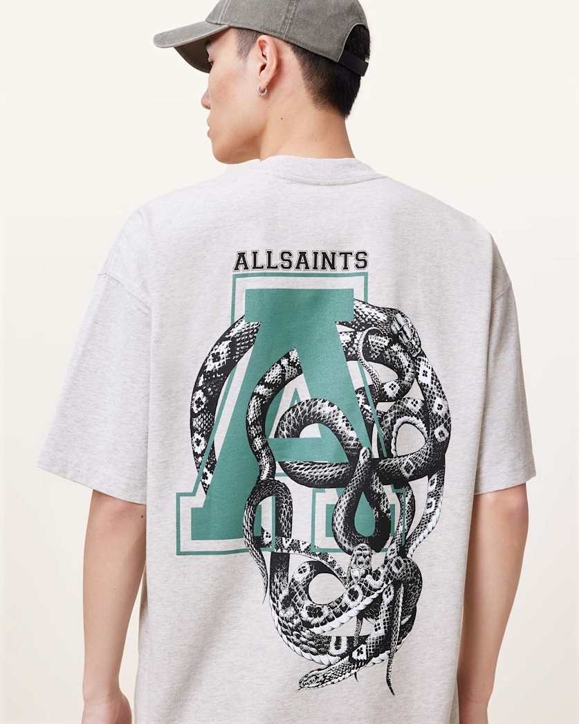Caduceus Oversized Graphic Printed T-Shirt