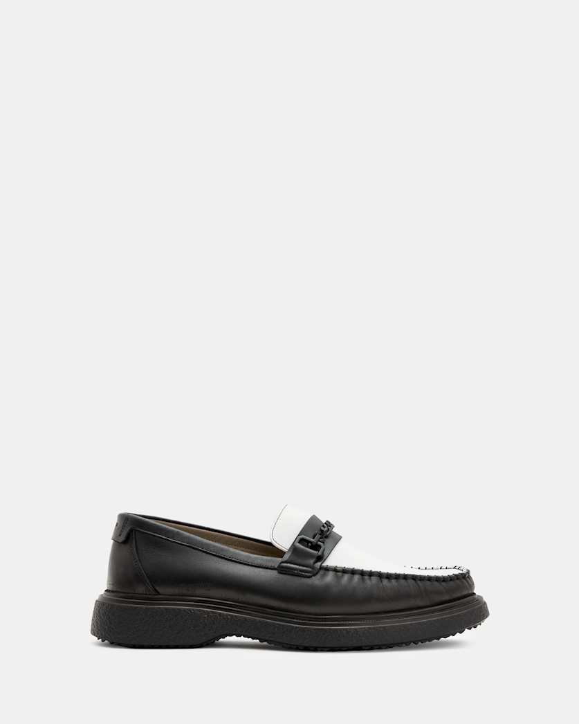 Gibbs Leather Chain Loafers Shoes