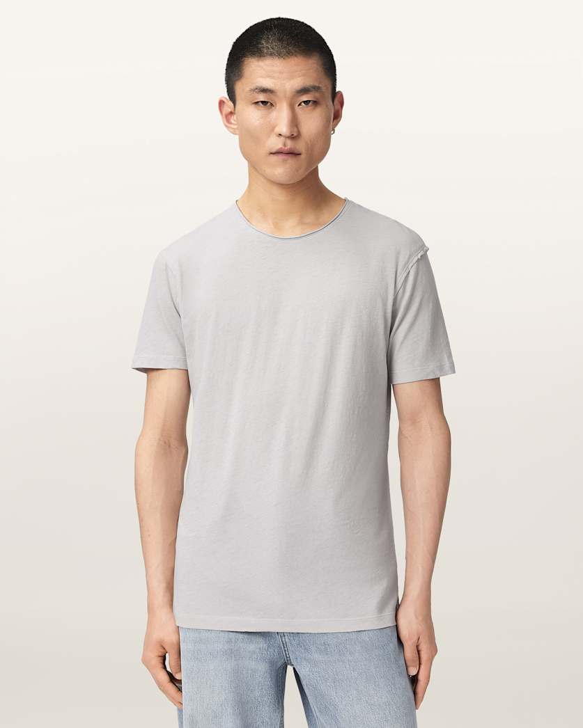 Figure Crew Neck Raw Edge T-Shirt