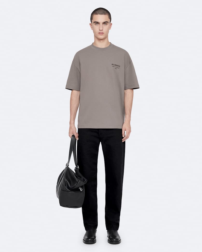 Flocked-logo oversized cotton T-shirt