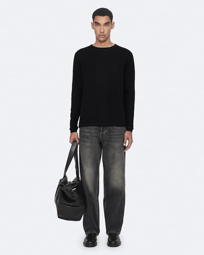 Isaac Waffle-Knit Long-Sleeve T-Shirt
