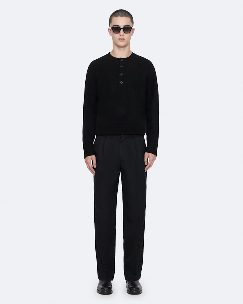 Ware Straight-Fit Double-Pleat Trousers