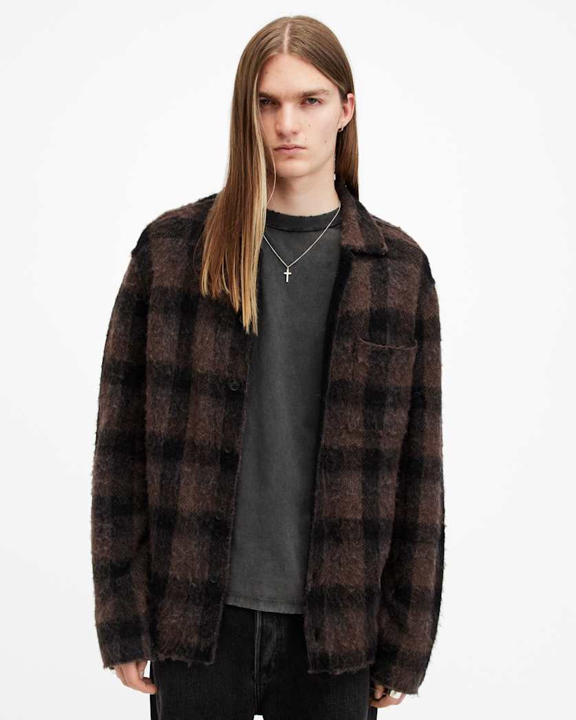 Ash Checked Wool Blend Jacket