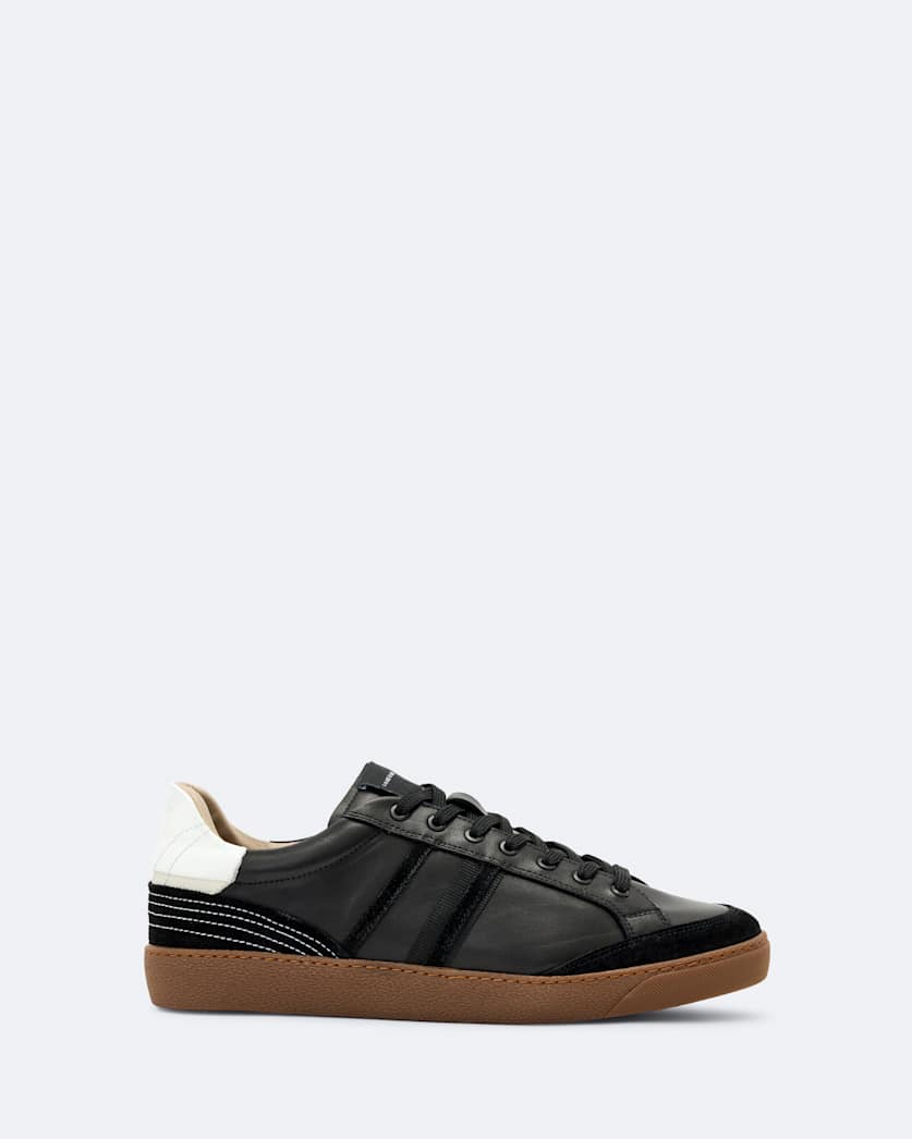 Sheer Contrast Leather Trainers