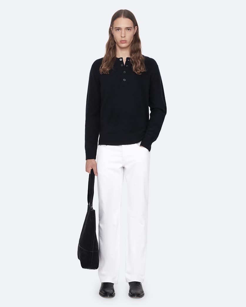 Merino wool Henley jumper
