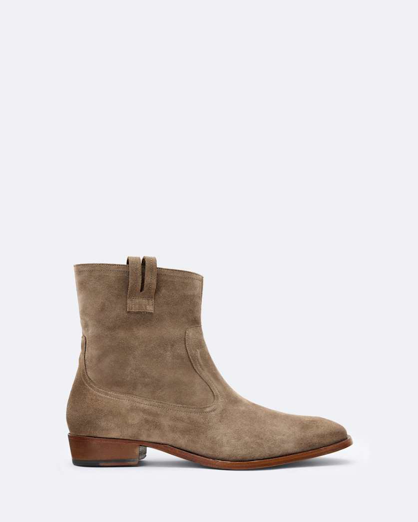 Hiro Suede Zip Up Boots