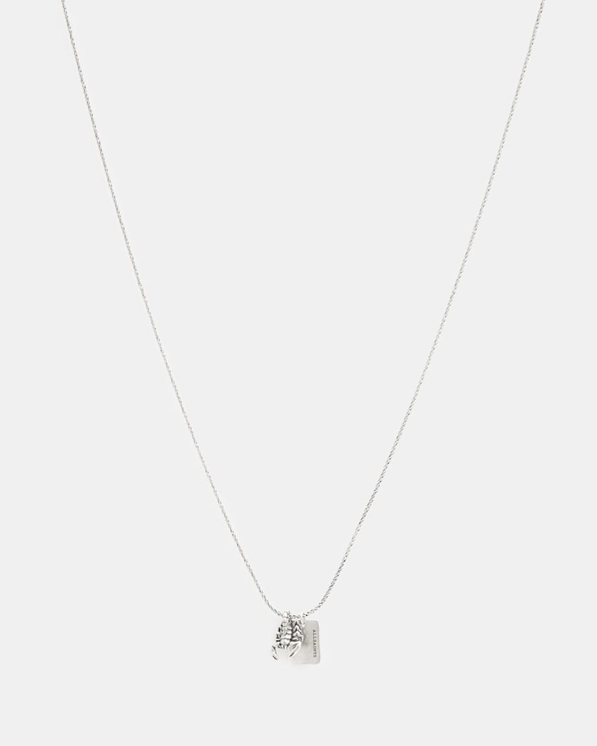Scorpius Tag Sterling Silver Necklace