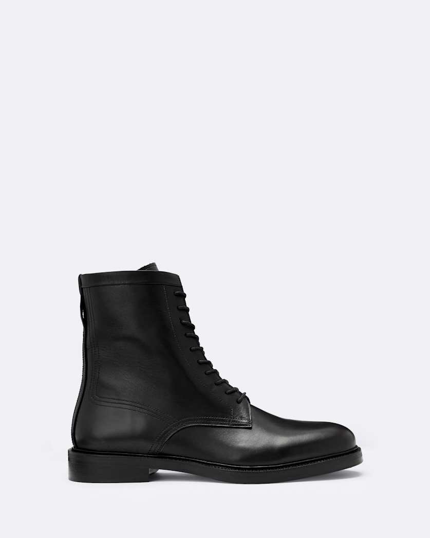 Tanner Zip-Up Leather Military Boots