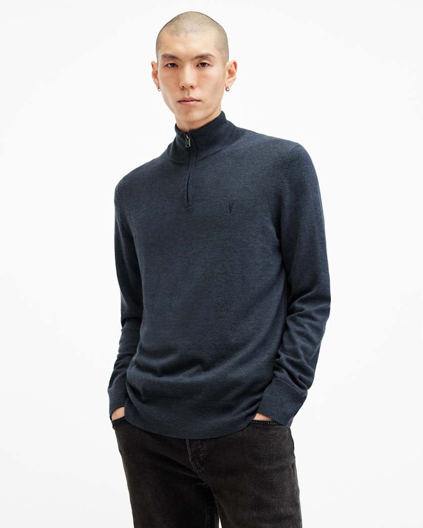 Kilburn Zip Funnel Neck Ramskull Jumper