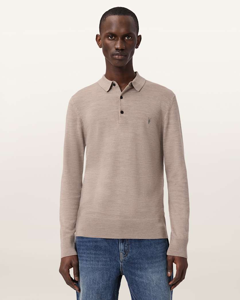 Mode Merino Long Sleeve Polo Shirt