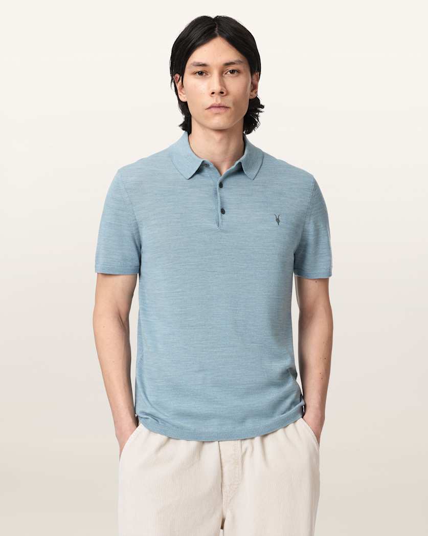 Mode Merino Short Sleeve Ramskull Polo Shirt